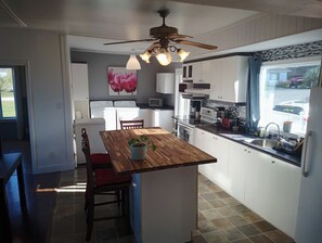 Jääkaappi, mikroaaltouuni, uuni, kahvin-/teenkeitin