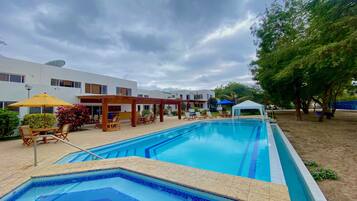 Outdoor banquet area