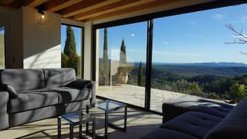 TV connectée, cheminée, jeux vidéo, lecteur de DVD