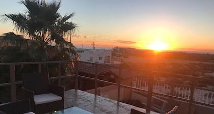 loft rojo vistas al mar