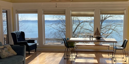 Lake Wheeler waterfront home with panoramic views