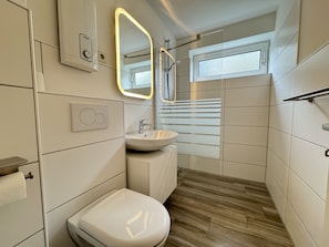 Shower, hair dryer