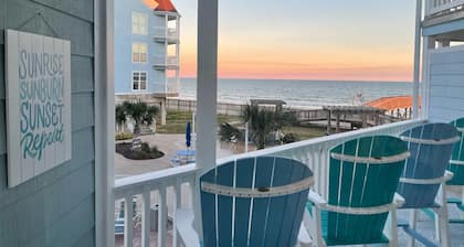 🌊 2/2 Seascape, Galveston Ocean View, Large Balcony, Washer/Dryer in Unit