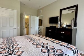 4 bedrooms, iron/ironing board, travel cot, WiFi