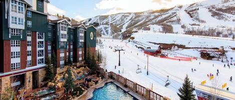 Outdoor pool, a heated pool