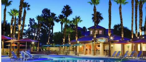 Outdoor pool, a heated pool