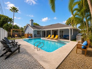 Outdoor pool, a heated pool