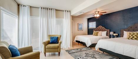 4 makuuhuonetta, silitysrauta/-lauta, ilmainen Wi-Fi, vuodevaatteet