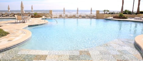 Outdoor pool, a heated pool