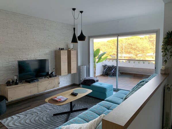 Télévision, table de tennis de table