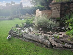 Property grounds - Just love the sunken seating area and fire pit in the garden. (Hunmanby, near Filey)