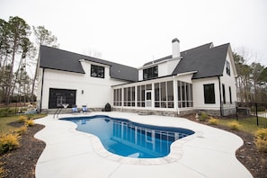 Outdoor pool, a heated pool