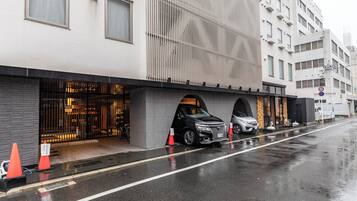 Limited parking, electric car charging point