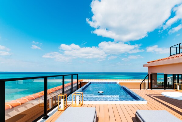 Suite Exclusive, plusieurs lits, piscine privée, vue océan