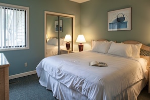 1 bedroom, laptop workspace, iron/ironing board, bed sheets