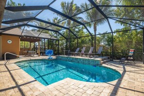 A heated pool - Outdoor Pool Table and Ping Pong Table, Heated Pool - Villa Terrapin - Roelens Vacations (Cape Coral)