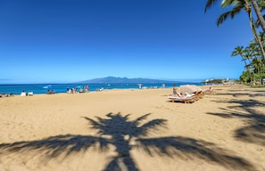 En la playa