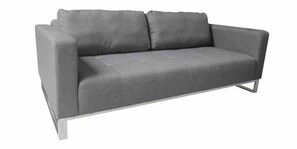 Comfortable sofa with a sturdy frame and smooth upholstery, designed for relaxation in any setting.