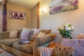 TV, fireplace - Church Cottage (CA), Castle Acre, Norfolk (Castle Acre)