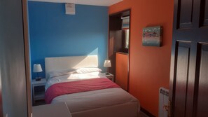 2 bedrooms, iron/ironing board, travel cot, bed sheets