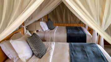 Deluxe Twin Room | Free minibar items, in-room safe, desk, laptop workspace