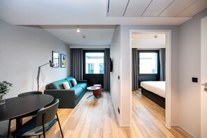 One Bed Accessible. | Premium bedding, in-room safe, laptop workspace, iron/ironing board