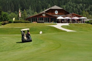 Blick auf den Golfplatz
