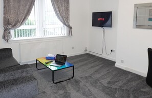 Living area - One Bedroom Apartment by Klass Living Serviced Accommodation Blantyre - Welsh Drive Apartment with Wifi (Glasgow)