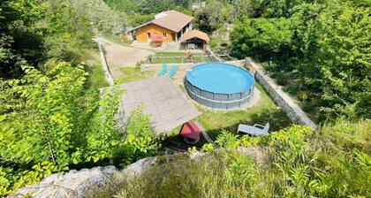 12-person chalet with pool