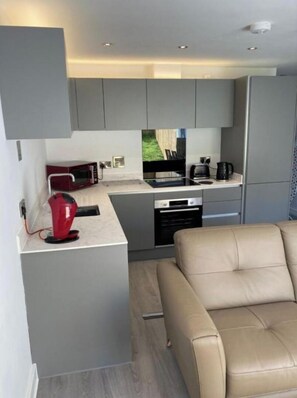 Private kitchen - BRAND NEW 1 Bdrm Apt Close To Town SOUTH FACING GARDEN FREE PARKING (Totnes)