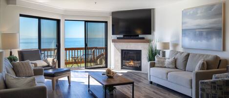 TV, fireplace, offices