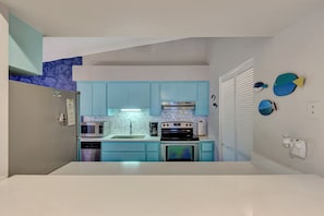 Microwave, oven, stovetop, dishwasher