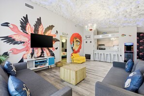 2 bedrooms, iron/ironing board, travel crib, WiFi