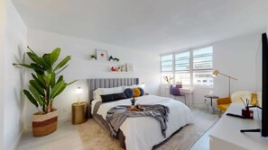 1 bedroom, desk, iron/ironing board, travel cot - NEW! Luxury Ocean View  – 1Bd 2Bth – Designer Made & Breathtaking Views (Miami Beach)