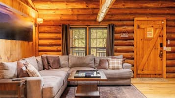 Smart-TV, Kamin, Videospiele, Bücher