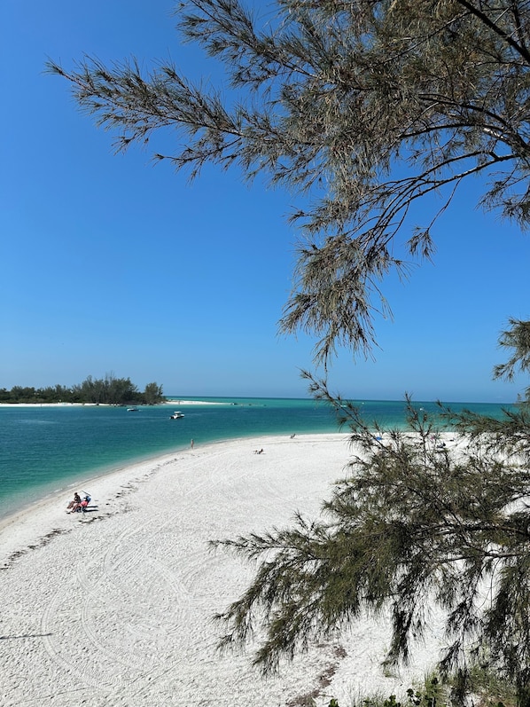 Beach nearby, sun loungers, beach towels