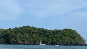 Beach nearby, sun loungers, beach towels