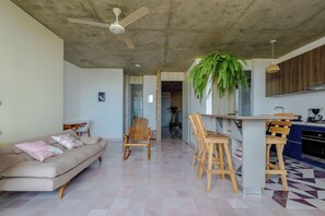 Living area - Casa Ambar, Espacio tranquilo y evocador para su estadía! (Barranquilla)