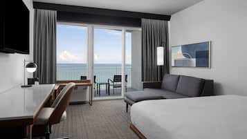 Hypo-allergenic bedding, down comforters, pillowtop beds, in-room safe