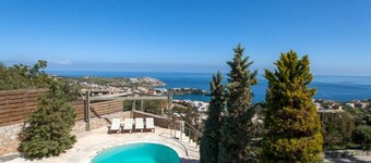 Elegant 2-Villa Stone Estate with Pool & Sea Views