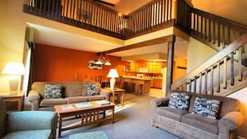 TV, fireplace, DVD player, stereo