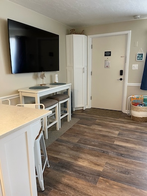 View from the kitchen to the front door 