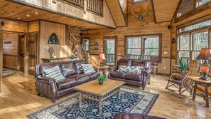 TV, fireplace, video games