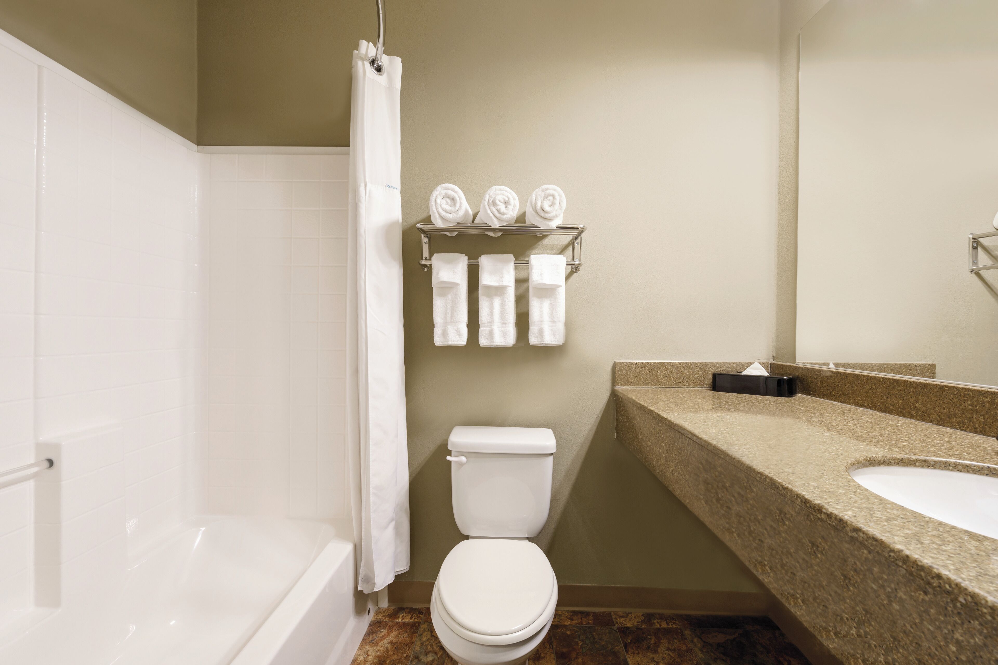 free toiletries, hair dryer, towels