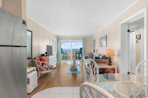 Smart TV, DVD player, books, video library