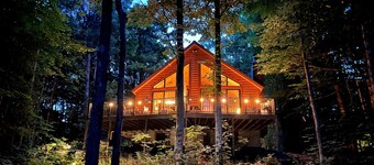 Stunning Betsie River Cabin by Crystal Mtn, Game Rm, Loft, Kayaks, AC, 4.5acres!