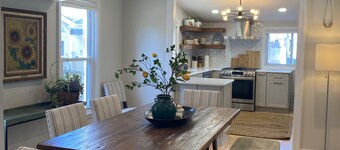 Modern Colonial with lemonade porch and backyard oasis with in-ground heated spa