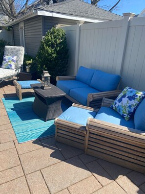 Terrace/patio - Modern Colonial with lemonade porch and backyard oasis with in-ground heated spa (Bradley Beach)