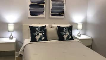 2 bedrooms, iron/ironing board, WiFi, bed sheets