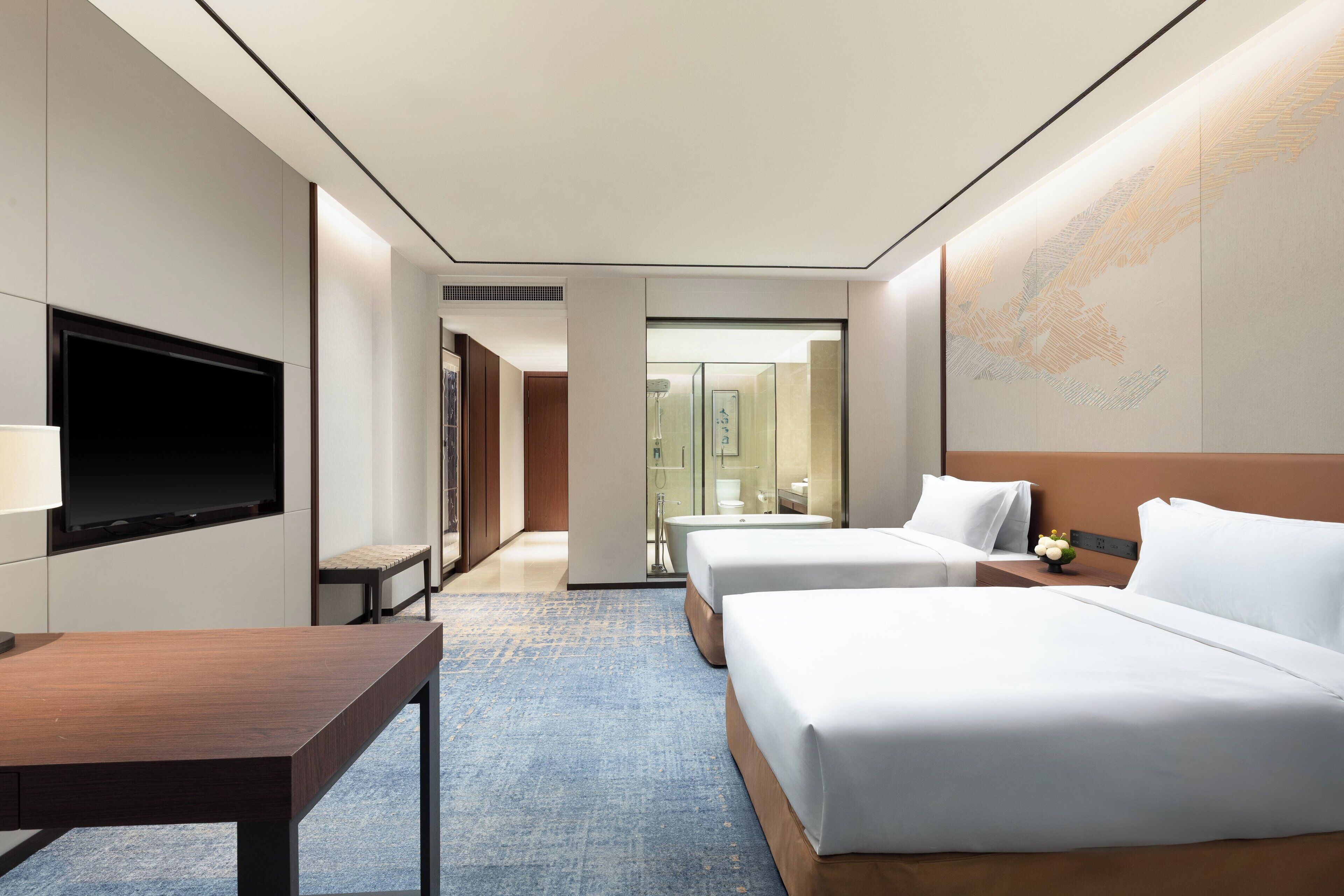 Premium Room, 2 Double Beds, Balcony, Garden View | Premium bedding, down comforters, memory foam beds, free minibar items